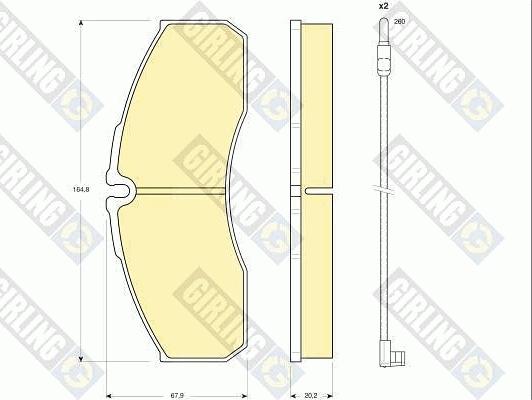 Girling 6116109 - Kit de plaquettes de frein, frein à disque cwaw.fr