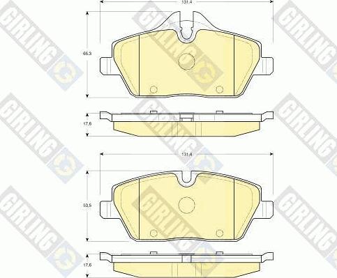 Girling 6116111 - Kit de plaquettes de frein, frein à disque cwaw.fr