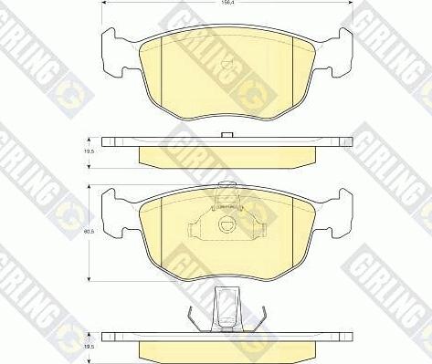 Girling 6116182 - Kit de plaquettes de frein, frein à disque cwaw.fr