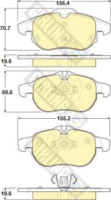 Girling 6116132 - Kit de plaquettes de frein, frein à disque cwaw.fr