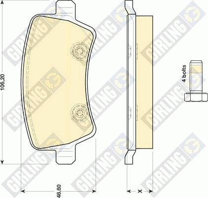 Girling 6116851 - Kit de plaquettes de frein, frein à disque cwaw.fr