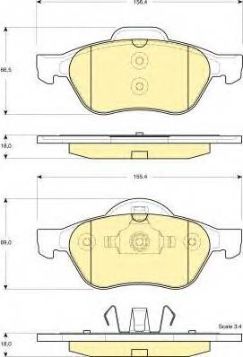 Girling 6116872 - Kit de plaquettes de frein, frein à disque cwaw.fr