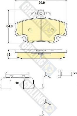 Girling 6116341 - Kit de plaquettes de frein, frein à disque cwaw.fr