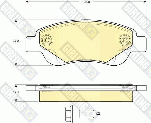 Girling 6116334 - Kit de plaquettes de frein, frein à disque cwaw.fr