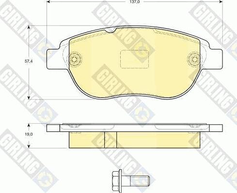 Girling 6116244 - Kit de plaquettes de frein, frein à disque cwaw.fr