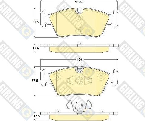 Girling 6116252 - Kit de plaquettes de frein, frein à disque cwaw.fr