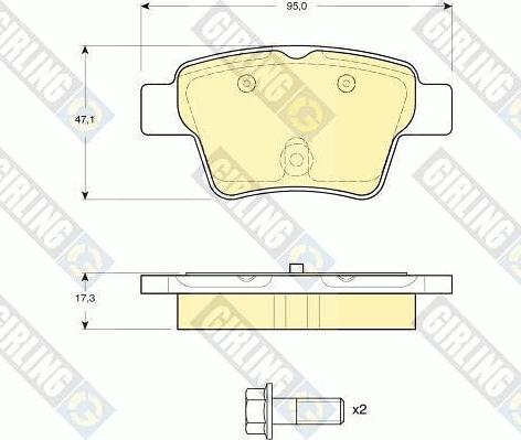 Girling 6116204 - Kit de plaquettes de frein, frein à disque cwaw.fr