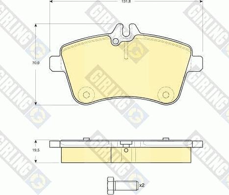 Girling 6116281 - Kit de plaquettes de frein, frein à disque cwaw.fr