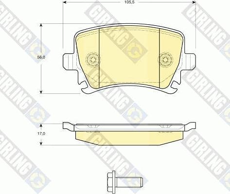 Girling 6116221 - Kit de plaquettes de frein, frein à disque cwaw.fr