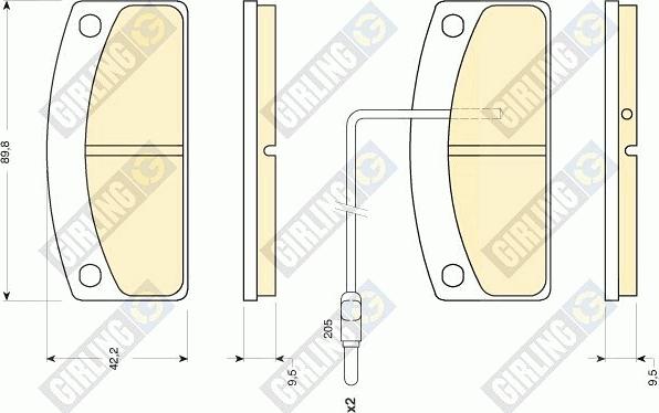 Girling 6116792 - Kit de plaquettes de frein, frein à disque cwaw.fr