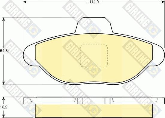 Girling 6110993 - Kit de plaquettes de frein, frein à disque cwaw.fr