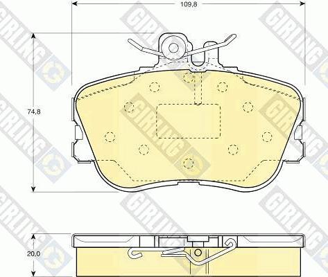 Girling 6110941 - Kit de plaquettes de frein, frein à disque cwaw.fr