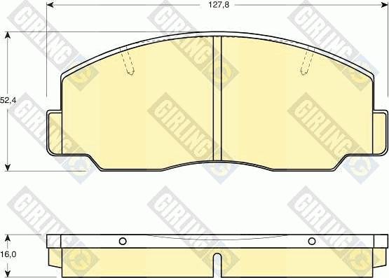 Girling 6110969 - Kit de plaquettes de frein, frein à disque cwaw.fr