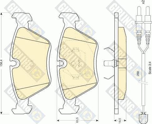 Girling 6110982 - Kit de plaquettes de frein, frein à disque cwaw.fr