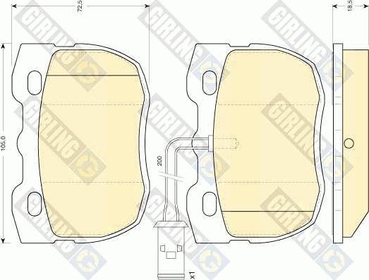 Girling 6110936 - Kit de plaquettes de frein, frein à disque cwaw.fr