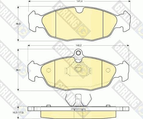 Girling 6110402 - Kit de plaquettes de frein, frein à disque cwaw.fr