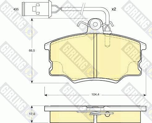 Girling 6110541 - Kit de plaquettes de frein, frein à disque cwaw.fr