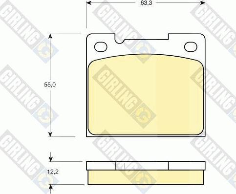 Girling 6110661 - Kit de plaquettes de frein, frein à disque cwaw.fr