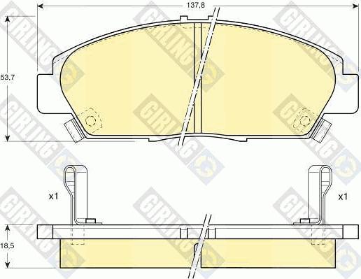 Girling 6110619 - Kit de plaquettes de frein, frein à disque cwaw.fr