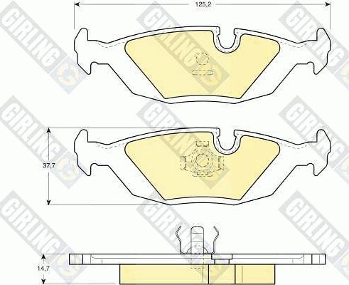 Girling 6110682 - Kit de plaquettes de frein, frein à disque cwaw.fr