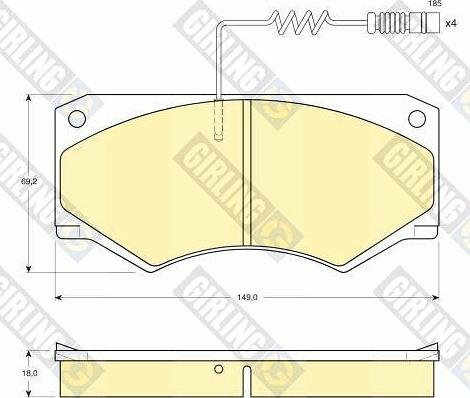 Girling 6110679 - Kit de plaquettes de frein, frein à disque cwaw.fr