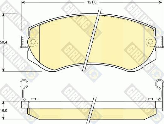 Girling 6110099 - Kit de plaquettes de frein, frein à disque cwaw.fr