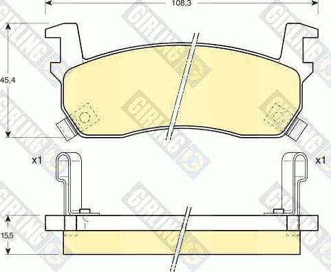 Girling 6110049 - Kit de plaquettes de frein, frein à disque cwaw.fr