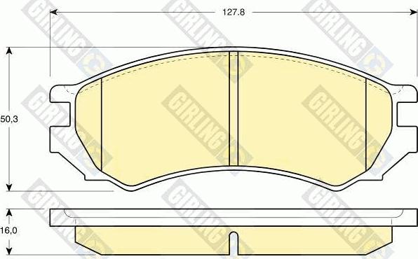 Girling 6110059 - Kit de plaquettes de frein, frein à disque cwaw.fr