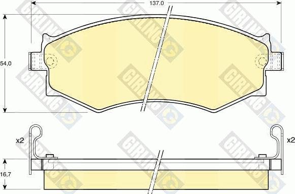 Girling 6110089 - Kit de plaquettes de frein, frein à disque cwaw.fr