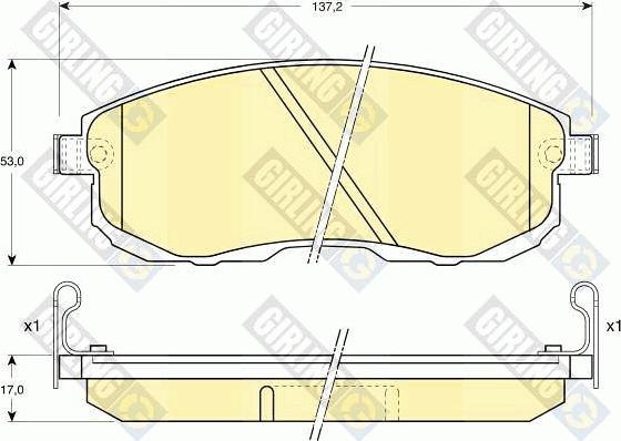 Girling 6110039 - Kit de plaquettes de frein, frein à disque cwaw.fr