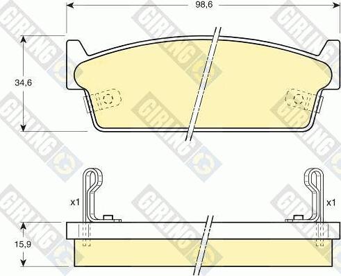 Girling 6110029 - Kit de plaquettes de frein, frein à disque cwaw.fr