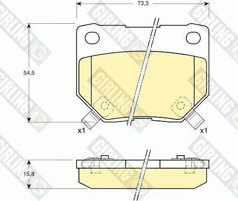 Girling 6110079 - Kit de plaquettes de frein, frein à disque cwaw.fr