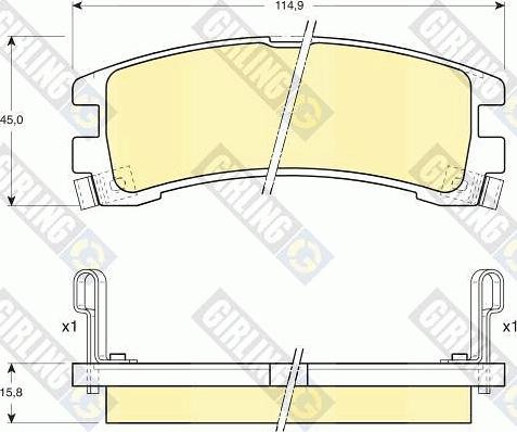 Girling 6110189 - Kit de plaquettes de frein, frein à disque cwaw.fr