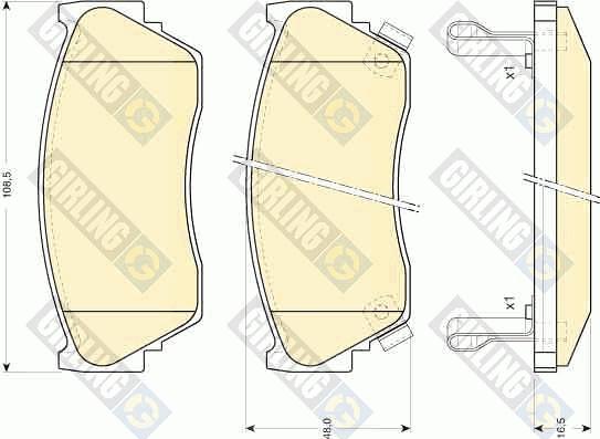 Girling 6110129 - Kit de plaquettes de frein, frein à disque cwaw.fr