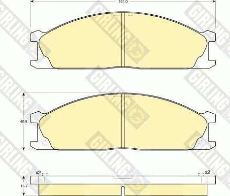 Girling 6110179 - Kit de plaquettes de frein, frein à disque cwaw.fr