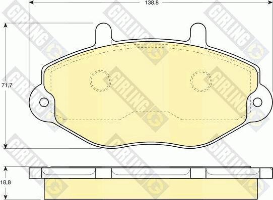 Girling 6110804 - Kit de plaquettes de frein, frein à disque cwaw.fr