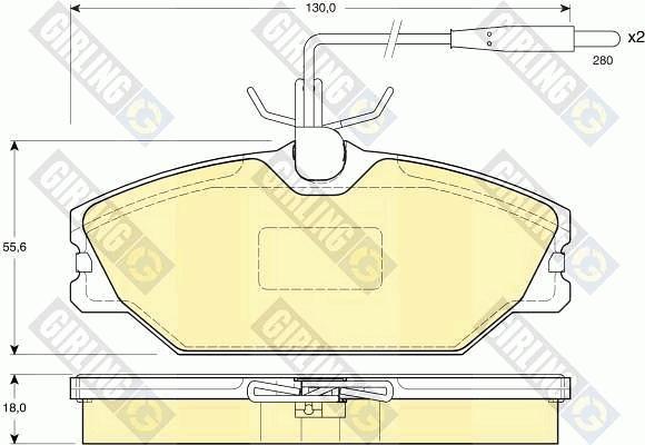 Girling 6110301 - Kit de plaquettes de frein, frein à disque cwaw.fr