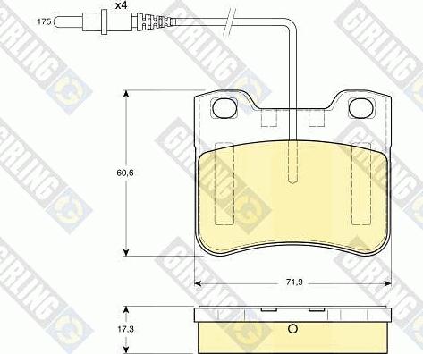 Girling 6110312 - Kit de plaquettes de frein, frein à disque cwaw.fr