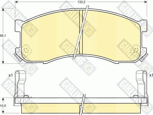 Girling 6110379 - Kit de plaquettes de frein, frein à disque cwaw.fr