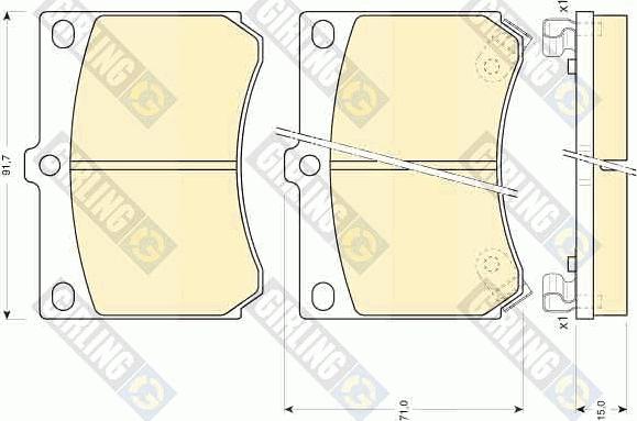 Girling 6110299 - Kit de plaquettes de frein, frein à disque cwaw.fr