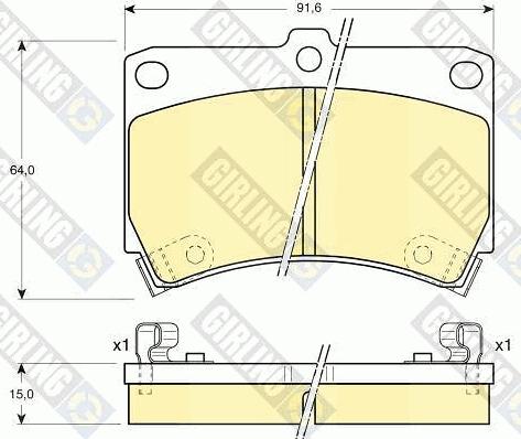 Girling 6110249 - Kit de plaquettes de frein, frein à disque cwaw.fr