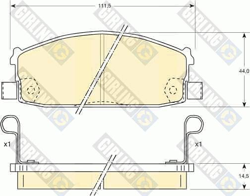 Girling 6110209 - Kit de plaquettes de frein, frein à disque cwaw.fr