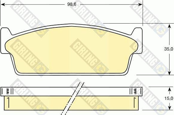 Girling 6110219 - Kit de plaquettes de frein, frein à disque cwaw.fr