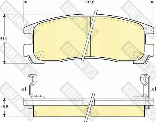 Girling 6110239 - Kit de plaquettes de frein, frein à disque cwaw.fr