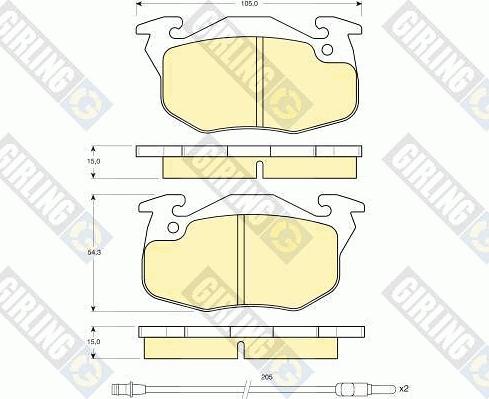 Girling 6110793 - Kit de plaquettes de frein, frein à disque cwaw.fr