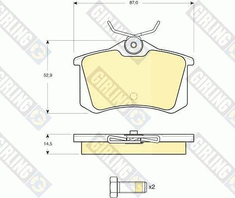 Girling 6110731 - Kit de plaquettes de frein, frein à disque cwaw.fr