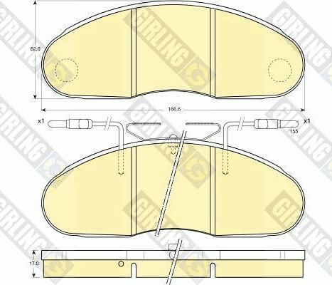 Girling 6110773 - Kit de plaquettes de frein, frein à disque cwaw.fr