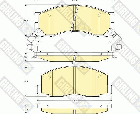 Girling 6111959 - Kit de plaquettes de frein, frein à disque cwaw.fr