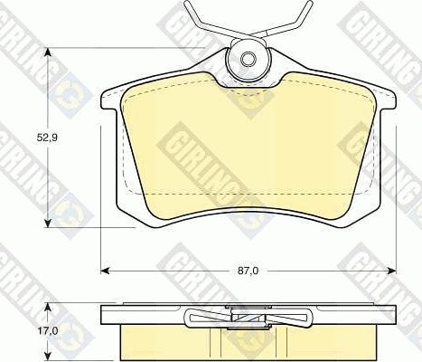 Girling 6111961 - Kit de plaquettes de frein, frein à disque cwaw.fr