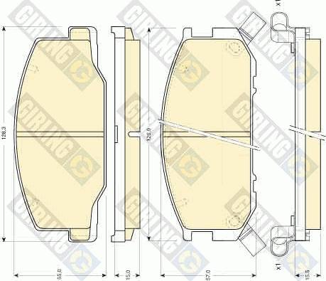 Girling 6111909 - Kit de plaquettes de frein, frein à disque cwaw.fr